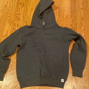 Russel Athletic brand dark gray hoodie.